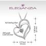 ELEGANZIA Heart Necklaces For Women Sterling Silver Girls Heart Necklace For Girlfriend Silver Necklace Heart Jewelry For Women Love Necklaces For Women Silver Love Heart Pendant Necklace For Women