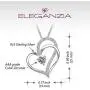 ELEGANZIA Heart Necklaces For Women Sterling Silver Girls Heart Necklace For Girlfriend Silver Necklace Heart Jewelry For Women Love Necklaces For Women Silver Love Heart Pendant Necklace For Women