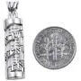 AJDesign Mezuzah Necklace Pendant Spiral Shema Yisrael and Scroll in 925 Sterling Silver with Chain AJDesign Mezuzah Necklace Pendant Spiral Shema Yisrael and Scroll in 925 Sterling Silver with Chain