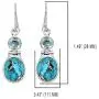 YoTreasure Turquoise Blue Topaz 925 Sterling Silver Dangle Earrings jewelry