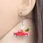 DUOWEI Acrylic Christmas Truck Tree Garland Earrings Drop Dangle Jewelry For Women Kids Teens Festival Gifts DUOWEI Acrylic Christmas Truck Tree Garland Earrings Drop Dangle Jewelry For Women Kids Teens Festival Gifts