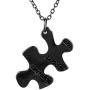 Lux Accessories 5 Puzzle Shaped Friendship Words Necklace Always Together Never Apart