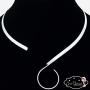 Shiny Silver S Hook Swirl 5mm Neckwire Choker Collar Necklace Wire (CS3)
