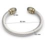 Elegana Bracelet Designer Brand Inspired Antique Women Jewelry Cross Cable Wire Bangle Christmas Day Gifts (D-1)