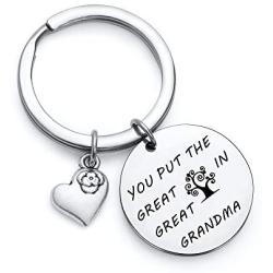 TzrNhm Blossom You Put The Great in Great Grandma Bangle Bracelet Keychain Gifts for Grandmother