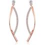 SBLING 18K Rose Gold Plated Cubic Zirconia Drop Earrings (1.5 cttw)