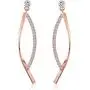 SBLING 18K Rose Gold Plated Cubic Zirconia Drop Earrings (1.5 cttw)