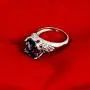 Orchid Jewelry Cushion 3.80 Ct Natural Purple Amethyst Ring For Womens 925 Sterling Silver Sets A Unique Design Perfect As An Christmas Anniversary Wedding Gifts For Girls