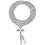 Chimok Full Stainless Steel Buddha Beads Necklace, Destiny Nepal Prayer Hand Bracelet,108 Buddhist Mala Beads for Meditation Prayer,Self Denfense Necklace