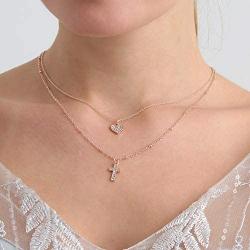 CONCISE ROYAL 2 Layered Pendant Necklaces for Women Girls,Plated Silver Gold Rose Gold Delicate Dainty Spirit Inspiration Jewelry Gift for Women Girls on Birthday Graduation Holiday