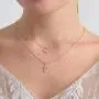 CONCISE ROYAL 2 Layered Pendant Necklaces for Women Girls,Plated Silver Gold Rose Gold Delicate Dainty Spirit Inspiration Jewelry Gift for Women Girls on Birthday Graduation Holiday