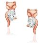 River Island Sterling Silver Cubic Zirconia Stud Earrings. Available in Sterling Silver, Rose and Yellow Gold. | Variety of Shapes.