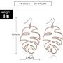 JOYID Monstera Leaf Dangle Earrings Bohemia Palm Leaves Drop Earrings Jewelry for Women Girls