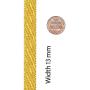 Lifetime Jewelry 13mm Vintage Flat Basket Weave Bracelet 24k Real Gold Plated for Women and Men