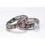 ringheart 2 Rings Couple Rings White Gold Filled Heart Cut Cz Red Rhinestone Womens Wedding Ring Sets Stainless Steel Man Ring Band ringheart 2 Rings Couple Rings White Gold Filled Heart Cut Cz Red Rhinestone Womens Wedding Ring Sets Stainless Steel Man Ring Band