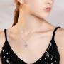 RMREWY Butterfly & Bee Necklace for Women 925 Sterling Silver Dainty Cute Butterfly Charm Jewelry Delicate Pendant Necklace Birthday Graduation Gift for Her Girlfriend Mom
