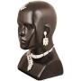 Touchstone Indian Bollywood Intricately Crafted Diamond Look Rhinestone Crystal Colorful Wedding Designer Jewelry Necklace Set in Gold and Silver Tone for Women.