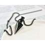 Stainless Steel Hypoallergenic Necklace Black Gold Silver Pendant Necklace for Boys Men Teens