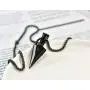 Stainless Steel Hypoallergenic Necklace Black Gold Silver Pendant Necklace for Boys Men Teens
