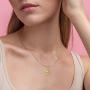 Birth Month Flower Gold Necklaces for Women, 14K Gold Plated Embossed Flower Necklace Engraved Birth Flower Coin Necklace Women Flower Gifts Gold Pendant Neckalce Meaningful Gift Everyday Jewelry