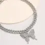 Butterfly Cuban Link Necklace Set Hip Hop Rhinestone Chock Chain Iced Out Sparking Bling Zircon Crystal Collar Animal Butterfly Pendant Necklace for Women Girl Party Jewelry-A Silver Butterfly Cuban Link Necklace Set Hip Hop Rhinestone Chock Chain Iced Out Sparking Bling Zircon Crystal Collar Animal Butterfly Pendant Necklace for Women Girl Party Jewelry-A Silver