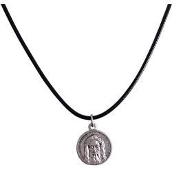 The Holy Face Shroud of Jesus Christ Medal with String Cord - Real Italian Masterpiece