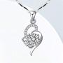 Brands Platinum Plated Sparky Cubic Zirconia Love Heart Arrow Pendant Necklace for Women Valentines Lover Gifts for Girlfriend ZY063