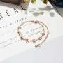SHEGRACE Woman Stainless Steel Daisy Flowers Bracelet 18K/Rose Gold/Platinum Plated Adjustable 11.41'' Jewellery Gift