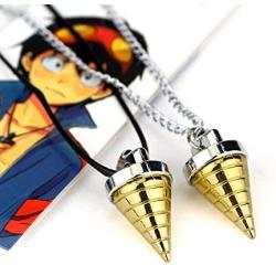 Davitu Anime Gurren Lagann Core Drill Tengentoba Gulenlagan KINON Tengen Toppa Pendants Necklace Jewelry Gift for Children Men Cosplay - (Metal Color: Sliver)