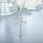 Starchenie Celtic Cross Necklace 925 Sterling Silver Women Celtic Knot Crucifix Pendant Religious Jewelry Christian Baptism Gift Starchenie Celtic Cross Necklace 925 Sterling Silver Women Celtic Knot Crucifix Pendant Religious Jewelry Christian Baptism Gift