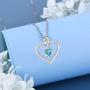 Allurelady Infinity Heart Necklace for Women, Infinity Necklace Forever Love Heart Pendant Necklace 925 Sterling Silver Necklaces for Mother Girlfriend Wife with Jewelry Gift Box