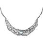 Paz Creations ♥925 Sterling Silver Blue Topaz Statement Necklace