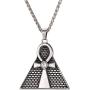 U7 Ankh Necklace for Men Women, Stainless Steel Egyptian Jewelry Cool Coptic Cross Pendant with 20-24 Inch Chain, Silver/Black/Blue/Rose Gold/Gold Color