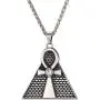 U7 Ankh Necklace for Men Women, Stainless Steel Egyptian Jewelry Cool Coptic Cross Pendant with 20-24 Inch Chain, Silver/Black/Blue/Rose Gold/Gold Color