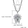 TOPGRILLZ 14K Gold Plated Iced Out CZ Chief Chain Pendant Necklace for Men and Women Fashion Novelty Jewelry TOPGRILLZ 14K Gold Plated Iced Out CZ Chief Chain Pendant Necklace for Men and Women Fashion Novelty Jewelry