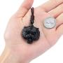 Jovivi Healing Crystal Necklace Natural Black Obsidian/Tiger Eye Stone Protection Lucky Charm Amulet Bead Pendant Necklace Gemstone Jewelry Adjustable Rope 16-31 inch