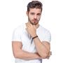 Jstyle Braided Leather Bracelets for Men Bangle Bracelets Fashion Magnetic Clasp 7.5-8.5 Inch