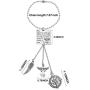 WUSUANED Traveller Keychain Gift May Angels Fly with You Wherever You Roam Bring You Back Safely to Family and Home