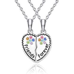 Lanqueen Unicorn Best Friend Necklace BFF Engraved Friendship Jewelry for 2 Friends Sisters Girls Birthday Gifts
