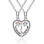 Lanqueen Unicorn Best Friend Necklace BFF Engraved Friendship Jewelry for 2 Friends Sisters Girls Birthday Gifts