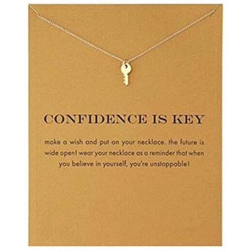 HUNO Dainty Lucky Elephant Horseshoe Clavicle Chain Key Angel Wing Hexagram Star Pendant Necklace Friendship BFF Jewelry