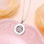 925 Sterling Silver Jewelry Oxidized Good Luck Irish Knot Celtic Medallion Round Pendant Necklace, 20 inch