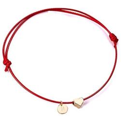 Aineecy Letter Coin Love Heart Bracelet for Women Mens Fashion Charm Braided Love Bracelet Heart Gold Plated Bangle Jewelry Gift