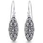 Charmsy Sterling Silver Jewelry Light-Weight Antique Filigree Drop Dangle Earring for Women