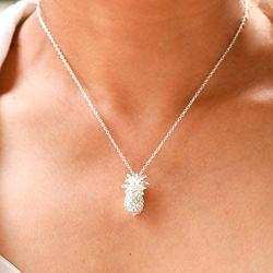 Yalice Lovely Pineapple Pendant Necklace Chain Tropical Fruit Necklaces Jewelry for Women and Girls