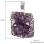 Shop LC Purple Amethyst Druzy Statement Pendant 925 Sterling Silver Fashion Purple Jewelry Gifts For Women