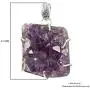 Shop LC Purple Amethyst Druzy Statement Pendant 925 Sterling Silver Fashion Purple Jewelry Gifts For Women