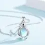 CHENGHONG Penguin Gifts for Women 925 Sterling Silver Penguin Moonstone Necklace Cute Animal Pendant Moonstone Jewellery for Girls CHENGHONG Penguin Gifts for Women 925 Sterling Silver Penguin Moonstone Necklace Cute Animal Pendant Moonstone Jewellery for Girls