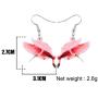 NEWEI Acrylic Flying Parrt Bird Dangle Earrings Big Long Drop For Women Sweet Animal Ornaments Jewelry Charm Gifts
