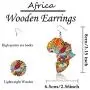 YZstyle 6 Pairs Wooden Earrings African Map Jewelry Ethnic Style Geometric Personalized Earrings Colorful Painted Lightweight Dangle Drop Earrings Natural Wooden Bohemian Statement Earrings YZstyle 6 Pairs Wooden Earrings African Map Jewelry Ethnic Style Geometric Personalized Earrings Colorful Painted Lightweight Dangle Drop Earrings Natural Wooden Bohemian Statement Earrings